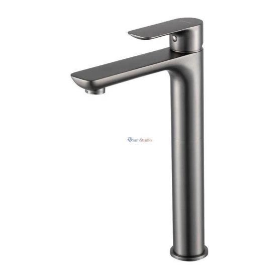 Смеситель высокий для раковины Gappo G1048-92 Оружейная сталь