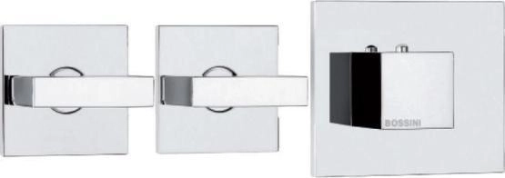 Термостат для ванны с душем Bossini Rectangular 2 Outlets LP Z033203.030, хром