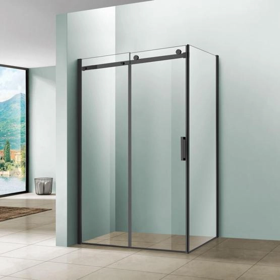 Душевой уголок Vincea Como VSR-1C1012CLB, 1200*1000, черный, стекло прозрачное