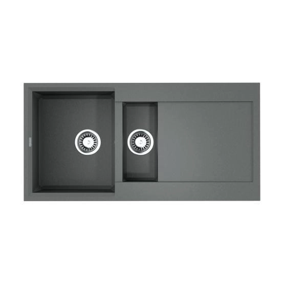 Кухонная мойка Omoikiri Sakaime 100-2-GR Tetogranit/leningrad grey 4993562