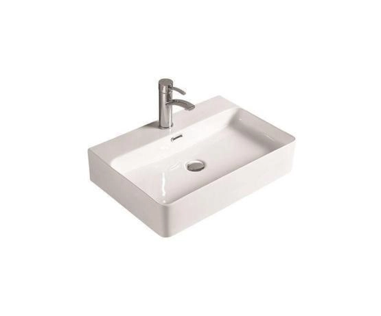 Раковина SantiLine SL-1003 60,5x41,5 на столешницу керамическая Белый