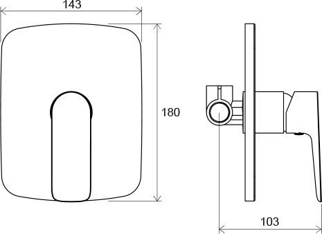 Смеситель для душа Ravak Classic CL 062.00 встроенный X070087