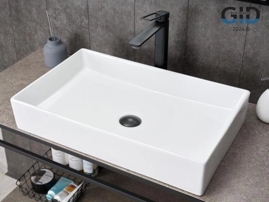 Раковина Gid N9496 на столешницу 60,5 Белый