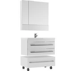 Тумба под раковину Aquanet Верона 75 см подвесная, цвет белый