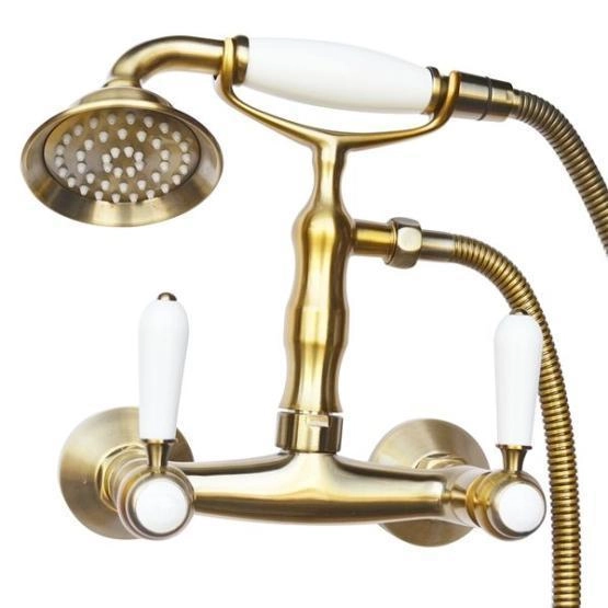 Смеситель Magliezza BIANCO 50111-4-br для душа в комплекте с лейкой TL-4-br бронза