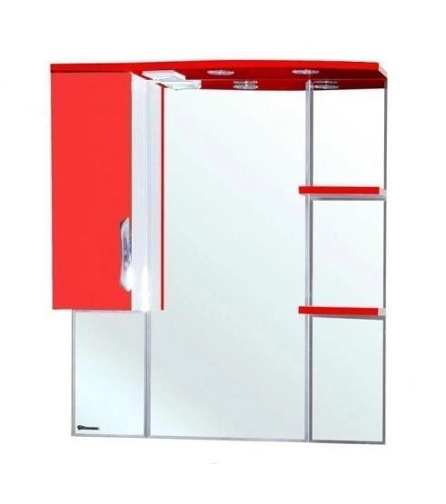 Зеркало-шкаф Bellezza Лагуна 75 L с подсветкой красный