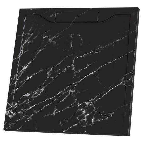 Душевой поддон квадратный RGW STE MB Черный мрамор 900x900 52341099-14 литьевой мрамор