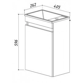 Тумба Belux Мини НП 40 Pirite матовый под умывальник Мини 400