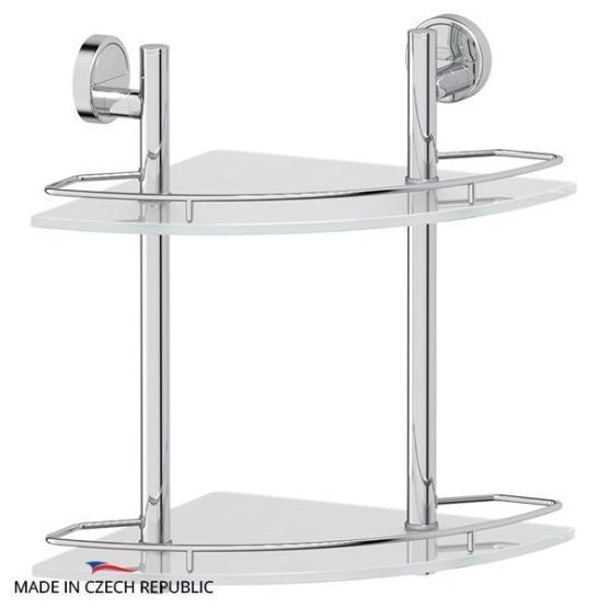 Полка угловая FBS Luxia LUX 072 2-х ярусная 28 cm матовое стекло, хром