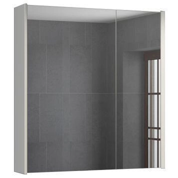 Зеркало шкаф Comforty Женева-75 дуб белый