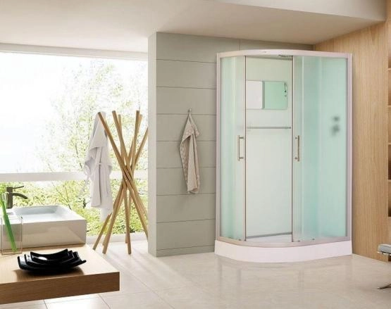 Душевая кабина Esbano 115x85 асимметричная матовое стекло ESKB115CRR