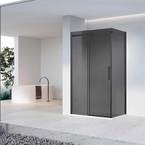 Душевой уголок Vincea Como-N VSR-4CN9013CGB, 1300*900, черный, стекло тонированное