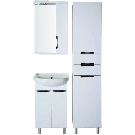 Тумба под раковину ASB-Mebel Мессина 500х415 мм цвет белый глянец напольная