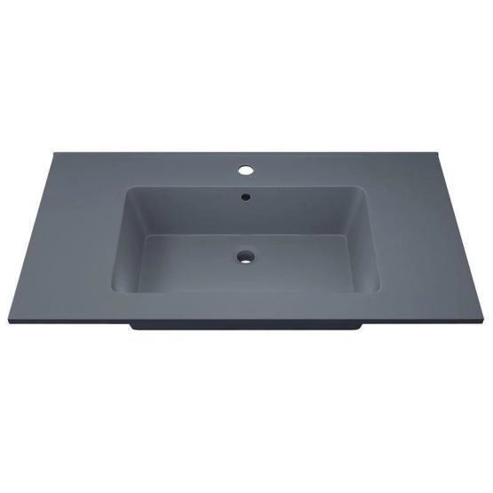 Раковина кварцевая Uperwood Parma Quartz, 85 см, серая матовая, бетон