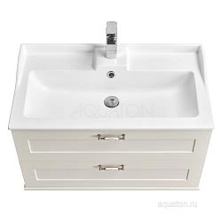Тумба под раковину Акватон Леон 80 1A186301LBPS0 дуб белый
