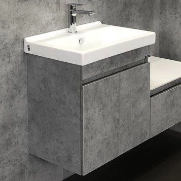 Тумба с раковиной Comforty Осло-60 бетон светлый