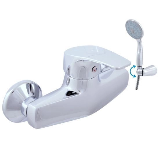 Смеситель Rav Slezak KONGO K080.5/2 для душа, цвет Хром с душем и подвижным держателем