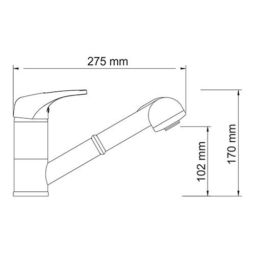 Смеситель Wasserkraft Oder 6365 для кухни с выдвижной лейкой