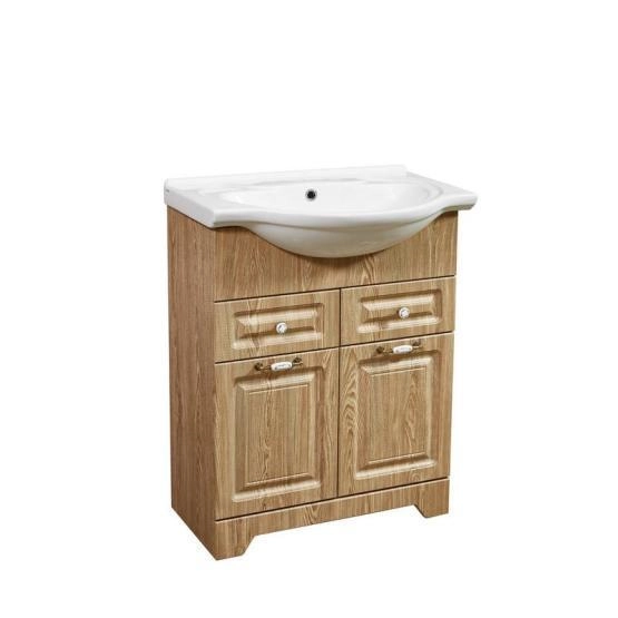 Тумба под умывальник Stella Polar Кармела 65, карпатская ель, Байкал 65