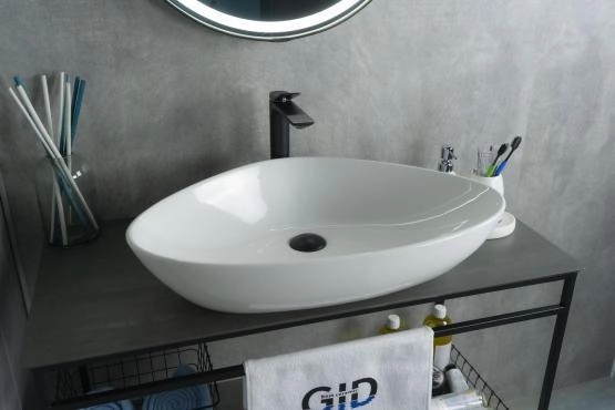 Раковина Gid N9062 67x44 на столешницу белая