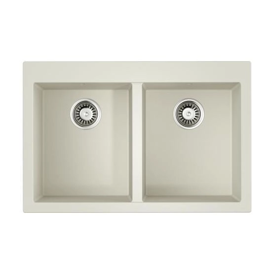 Кухонная мойка Omoikiri Bosen 80-2-WH Tetogranit/белый 4993839