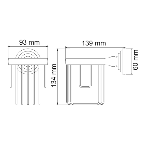 Держатель освежителя WasserKraft Isar K-7345 бронза