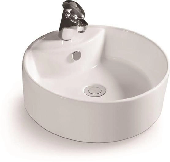 Раковина SantiLine SL-1070 40x40 на столешницу керамическая Белый