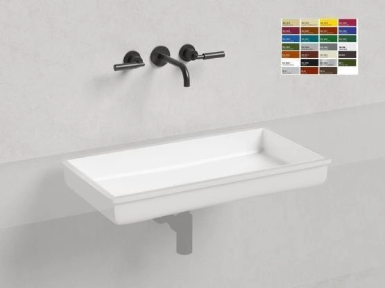 Раковина Salini MAREA 10 RAL S-Stone покраска RAL матовая 75x40 1802210MF встраиваемая