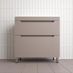 Тумба напольная Style Line Остин под раковину Фортуна 80 2 ящ тауп темный эмаль PLUS