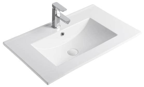 Раковина Gid 9070e 71x47 встраиваемая сверху белая