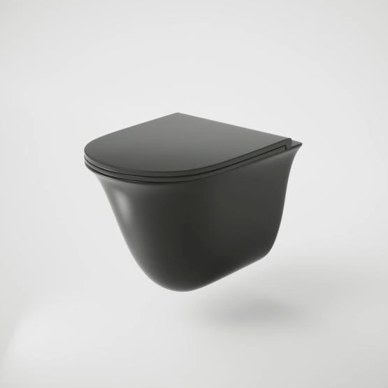 Унитаз Grossman GR-4412MS (485*360*360) подвесной безободковый с тонкой крышкой, черный матовый