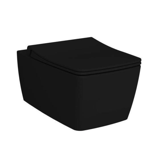 Унитаз VitrA Metropole 7672B083-0101 Матовый Черный безободковый подвесной (сиденье отдельно)