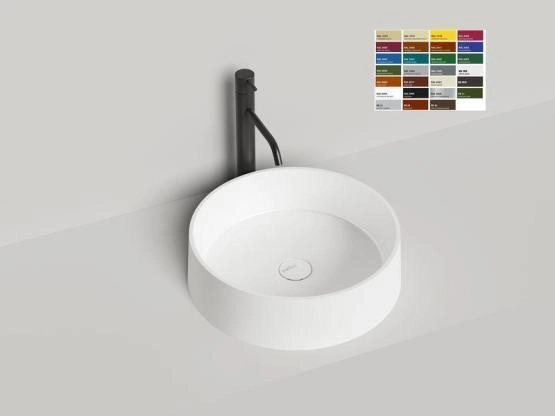 Раковина Salini GLORIA 02 S-Stone покраска RAL матовая 42x42 1102202MF накладная