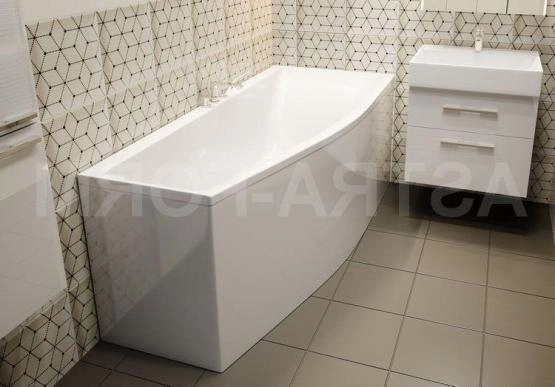 Ванна Astra Form СКАТ 170х75 правая, белая иск. камень