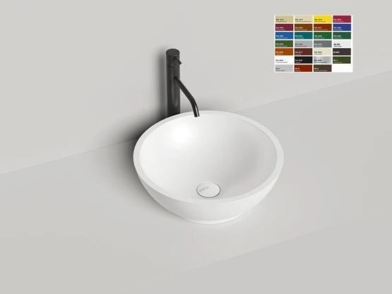 Раковина Salini GLORIA 03 S-Stone покраска RAL матовая 42x42 1102203MF накладная