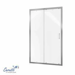 Душевая дверь СeruttiSPA GLORIA D120F (120x195) стекло матовое, алюм. полир.проф. БЕЗ ПОДДОНА
