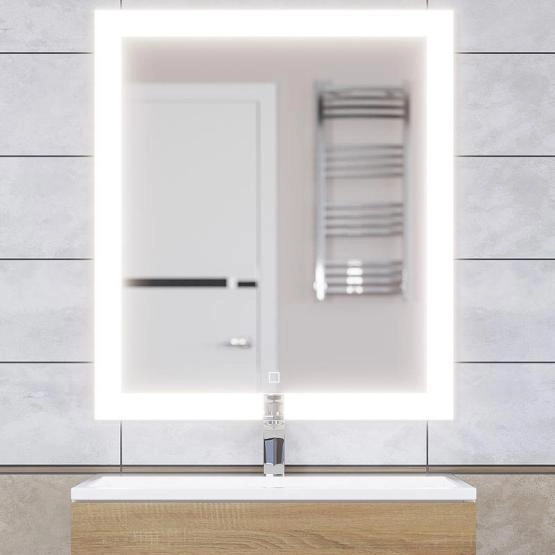 Зеркало для ванной с подсветкой Uperwood Barsa 70х80 см, сенсорный выключатель, антизапотевание