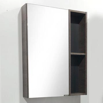 Зеркало шкаф Comforty Франкфурт-60 дуб шоколадно-коричневый