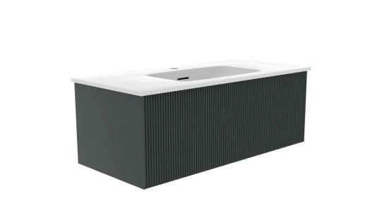 Тумба под раковину LA FENICE TERRA Grigio серый 100 FNC-01-TER-G-100 серый матовый зелёный матовый