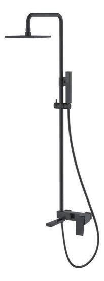 Душевая система Boheme Q черный, ручка хром, золото черная, ультрамарин (прямая, изогнутая) 148-B