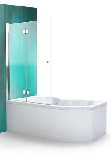 Шторка для ванной Roltechnik TZVL2/1200 двухсекционная складывающаяся 120 см левая