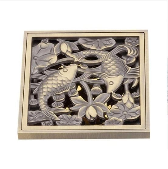 Душевой трап Gappo G81002-4 бронза 100x100мм