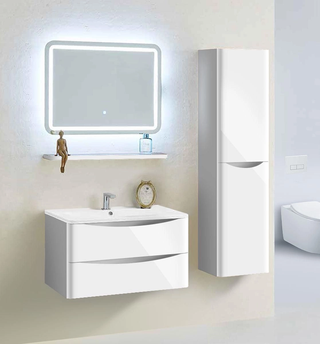 Vincea como. Пенал vincea alba 40 l.white. vincea mia 800 подвесная. пенал vincea roberta. тумба с раковиной, тумба для ванной vincea, 80х48х48 см.