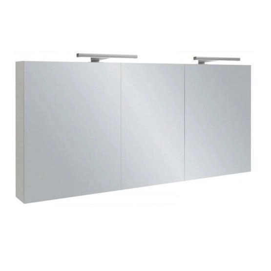 Зеркальный шкаф Jacob Delafon EB789RU-G1C 140 см с подсветкой белый блестящий