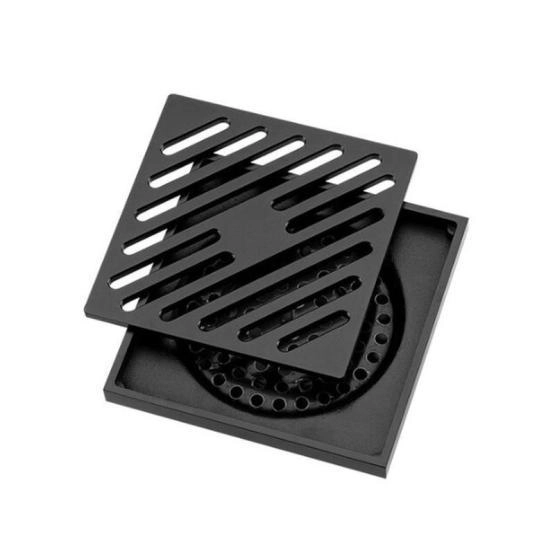 Душевой трап Gappo G81050-6 чёрный 100x100мм