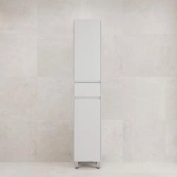 Пенал Style Line ЛИМА36 напольный, 1 ящ., 2 створки, PLUS, эмаль, белый матовый