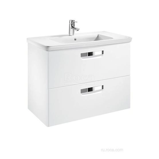 Тумба под раковину Roca The Gap 80 белый глянец ZRU9302877