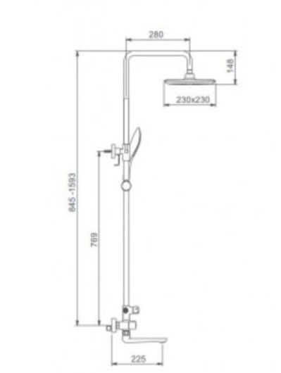 Душевая система Gappo G2449 для ванны, хром белый