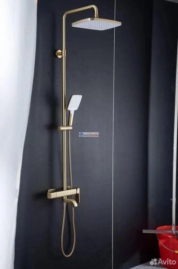 Душевая система Gappo G2418-23 с изливом сатин золотой