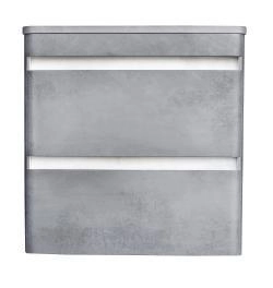 Тумба подвесная Style Line Атлантика 60, Люкс бетон темный, (2 ящ.), со столешницей МДФ, PLUS